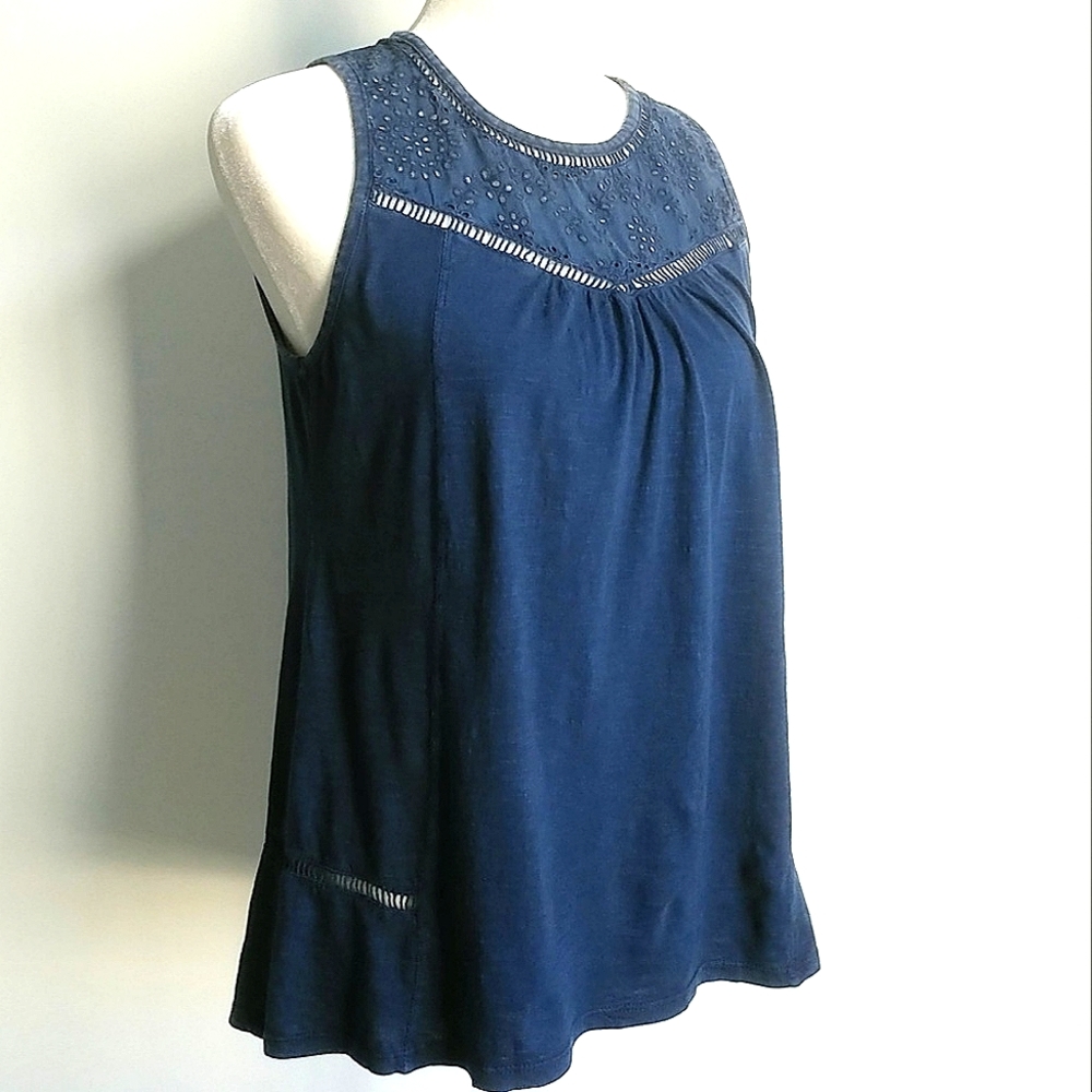 Sonoma Boho Top with Eyelet Designed Fabric